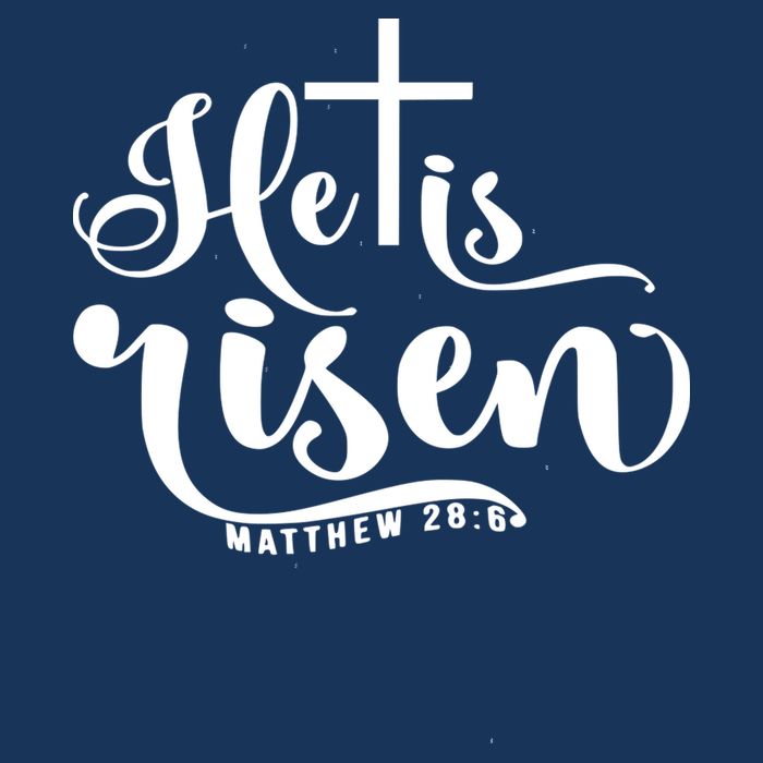 He Is Risen Matthew 28:6 Easter Cross Infant Baby Jersey Bodysuit