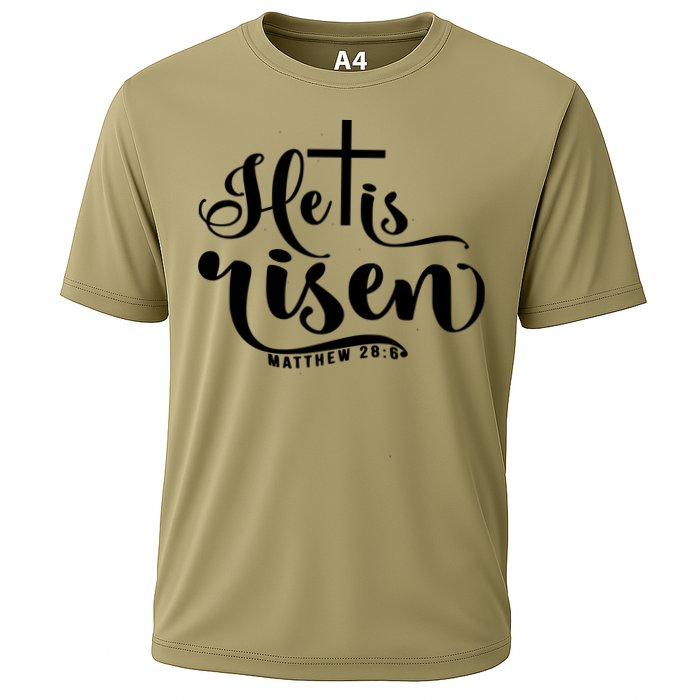 He Is Risen Matthew 28:6 Easter Cross Performance Shirt