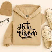 He Is Risen Matthew 28:6 Easter Cross Hoodie