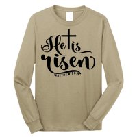 He Is Risen Matthew 28:6 Easter Cross Long Sleeve Shirt