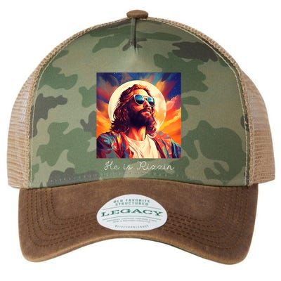 He Is Rizzin Jesus Is Rizzen Legacy Tie Dye Trucker Hat