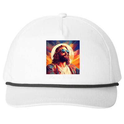 He Is Rizzin Jesus Is Rizzen Snapback Five-Panel Rope Hat