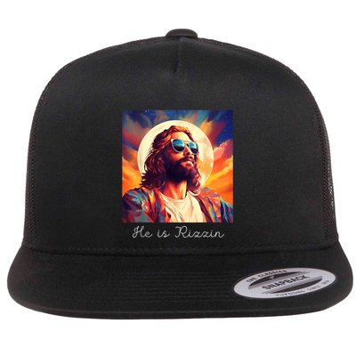 He Is Rizzin Jesus Is Rizzen Flatbill Hat