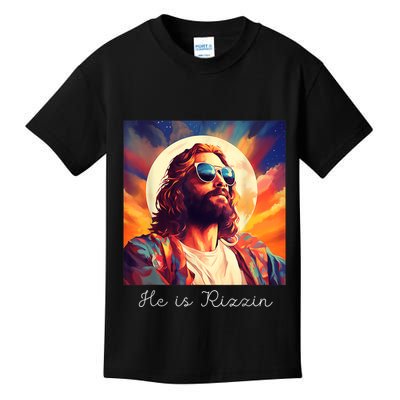 He Is Rizzin Jesus Is Rizzen Kids T-Shirt