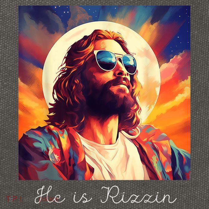 He Is Rizzin Jesus Is Rizzen Cotton Canvas Backpack