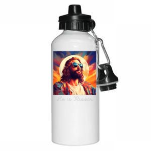 He Is Rizzin Jesus Is Rizzen Aluminum Water Bottle