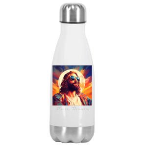 He Is Rizzin Jesus Is Rizzen Stainless Steel Insulated Water Bottle