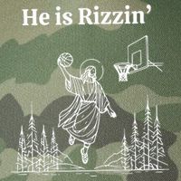 He Is Rizzin Funny Basketball Retro Christian Religious Legacy Tie Dye Trucker Hat