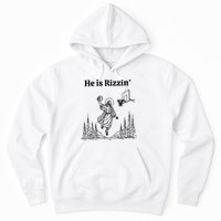 He Is Rizzin Funny Basketball Retro Christian Religious Hoodie