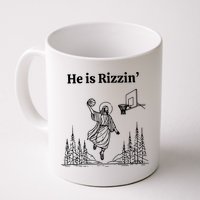 He Is Rizzin Funny Basketball Retro Christian Religious Mug