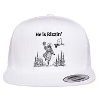 He Is Rizzin Funny Basketball Retro Christian Religious Flatbill Hat