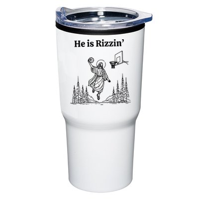 He Is Rizzin Funny Basketball Retro Christian Religious Tumbler