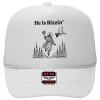 He Is Rizzin Funny Basketball Retro Christian Religious Hat