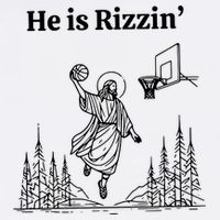 He Is Rizzin Funny Basketball Retro Christian Religious Wool Snapback Cap