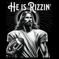 He Is Rizzin Jesus Playing Football Funny Sports Rizz Cooling Performance Crew T-Shirt