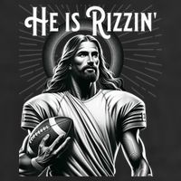 He Is Rizzin Jesus Playing Football Funny Sports Rizz 11oz C Handle Ceramic Mug