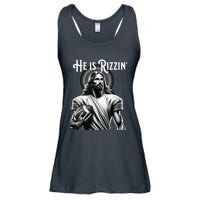 He Is Rizzin Jesus Playing Football Funny Sports Rizz Ladies Essential Flowy Tank