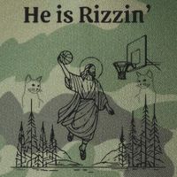 He Is Rizzin Funny Basketball Retro Christian Religious Legacy Tie Dye Trucker Hat