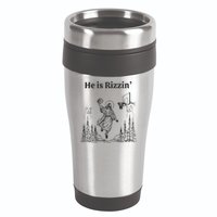 He Is Rizzin Funny Basketball Retro Christian Religious 16oz Travel Tumbler