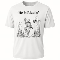 He Is Rizzin Funny Basketball Retro Christian Religious Performance Shirt