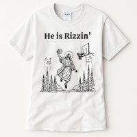 He Is Rizzin Funny Basketball Retro Christian Religious Tall T-Shirt