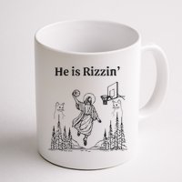 He Is Rizzin Funny Basketball Retro Christian Religious Mug
