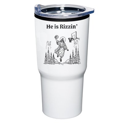 He Is Rizzin Funny Basketball Retro Christian Religious Tumbler
