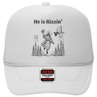 He Is Rizzin Funny Basketball Retro Christian Religious Hat