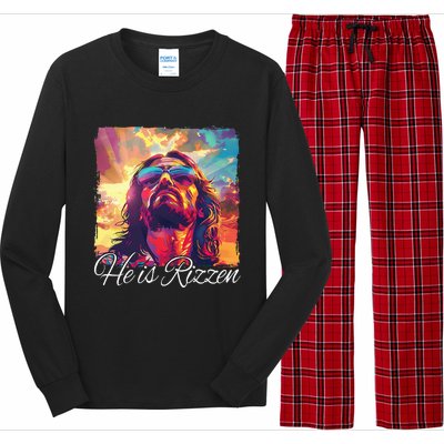 He Is Rizzen Jesus Long Sleeve Pajama Set