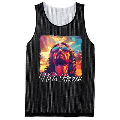 He Is Rizzen Jesus Mesh Reversible Basketball Jersey Tank