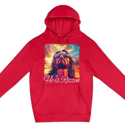 He Is Rizzen Jesus Premium Pullover Hoodie