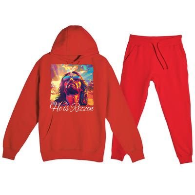 He Is Rizzen Jesus Premium Hooded Sweatsuit Set