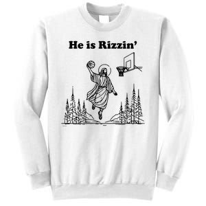 He Is Rizzin Funny Easter Humor Christian Sweatshirt