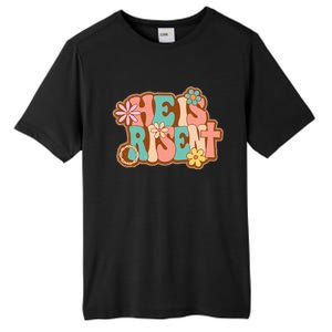 He Is Risen Bible Verse Floral Christian Cross Happy Easter Tall Fusion ChromaSoft Performance T-Shirt