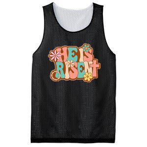 He Is Risen Bible Verse Floral Christian Cross Happy Easter Mesh Reversible Basketball Jersey Tank