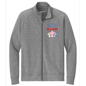 He Is Risen Jesus Christ Resurrection Happy Easter Day Stretch Full-Zip Cadet Jacket