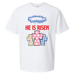 He Is Risen Jesus Christ Resurrection Happy Easter Day Sueded Cloud Jersey T-Shirt