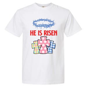 He Is Risen Jesus Christ Resurrection Happy Easter Day Garment-Dyed Heavyweight T-Shirt