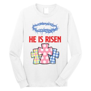 He Is Risen Jesus Christ Resurrection Happy Easter Day Long Sleeve Shirt