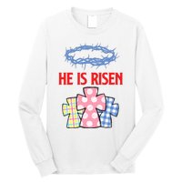 He Is Risen Jesus Christ Resurrection Happy Easter Day Long Sleeve Shirt