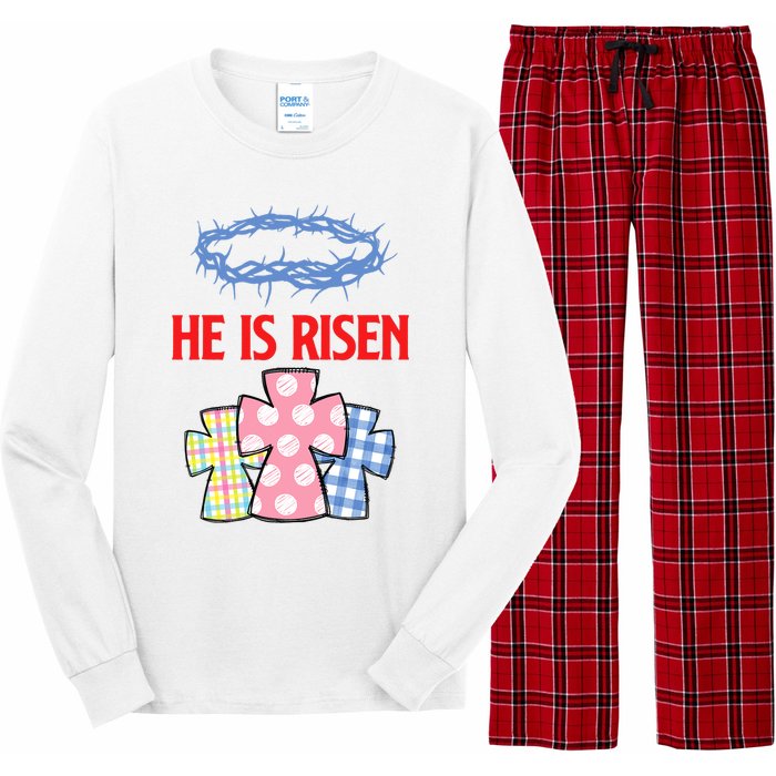 He Is Risen Jesus Christ Resurrection Happy Easter Day Long Sleeve Pajama Set