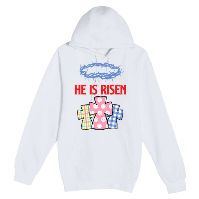 He Is Risen Jesus Christ Resurrection Happy Easter Day Premium Pullover Hoodie