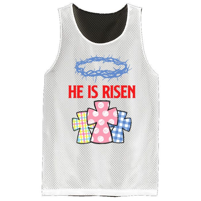 He Is Risen Jesus Christ Resurrection Happy Easter Day Mesh Reversible Basketball Jersey Tank