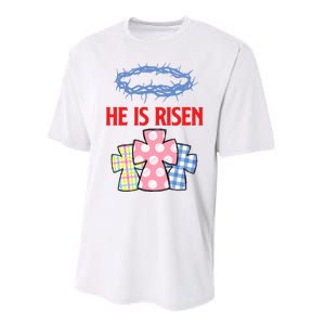 He Is Risen Jesus Christ Resurrection Happy Easter Day Performance Sprint T-Shirt