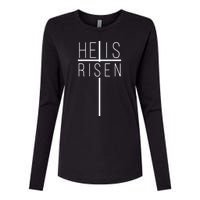 Hell Is Risen Cross Christianity Womens Cotton Relaxed Long Sleeve T-Shirt