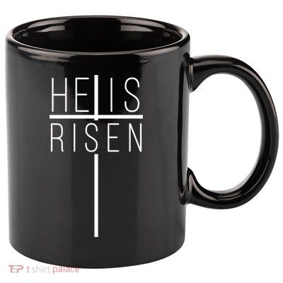 Hell Is Risen Cross Christianity 11oz C Handle Ceramic Mug