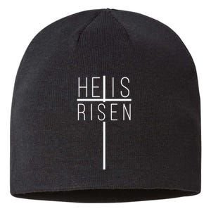 Hell Is Risen Cross Christianity Sustainable Beanie