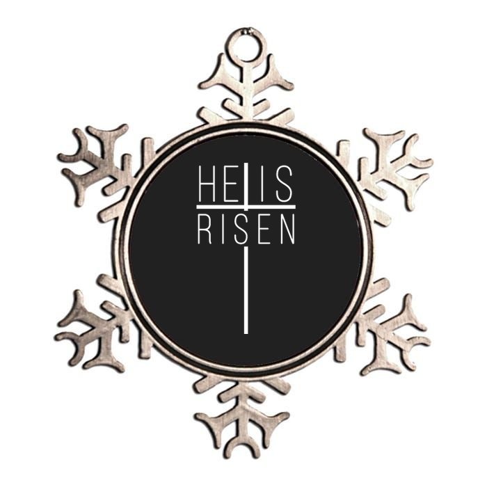 Hell Is Risen Cross Christianity Metallic Star Ornament