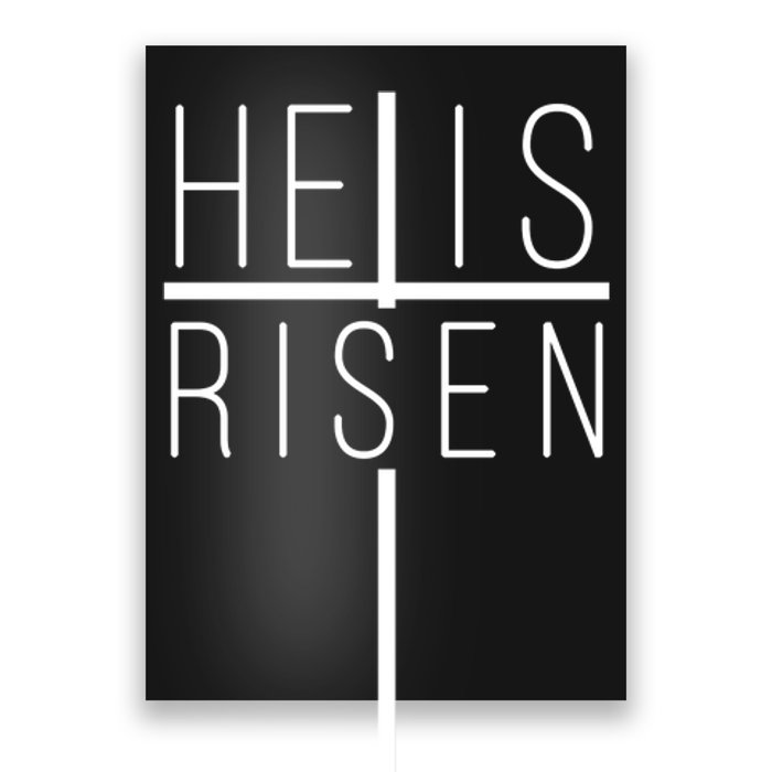 Hell Is Risen Cross Christianity Poster