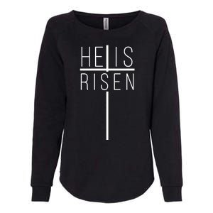 Hell Is Risen Cross Christianity Womens California Wash Sweatshirt